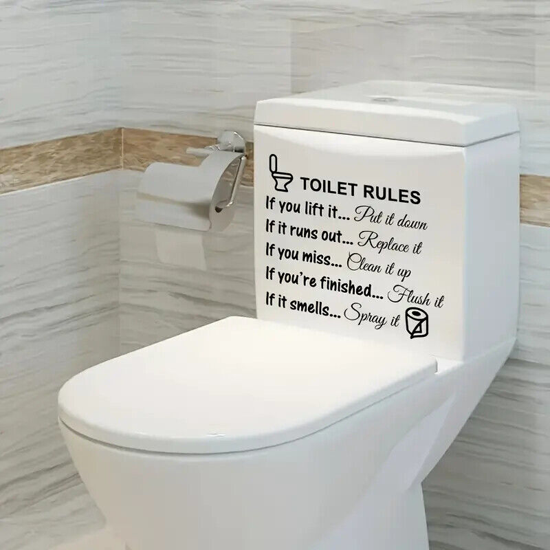 'Toilet Rules' Wall Decoration Decal Sticker
