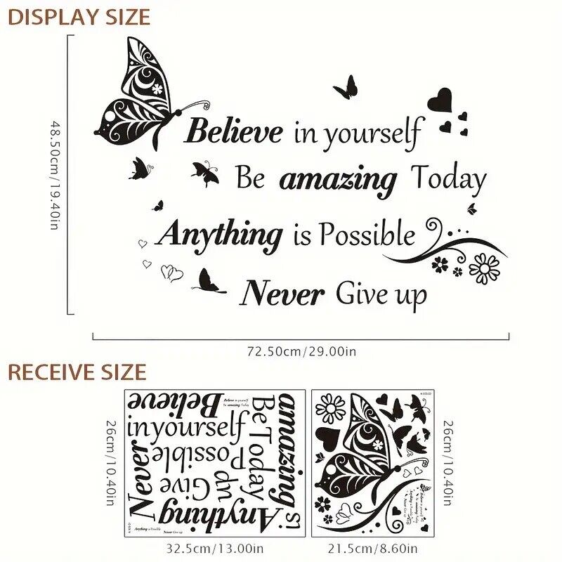 'Believe in yourself ...' - Inspirational Wall Decoration