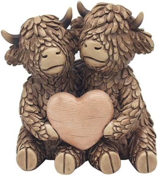 Hughie Highland Cows True Love Figurine
