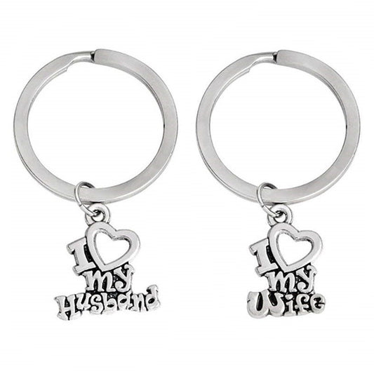 I Love My Husband / Wife Valentine's Day Gift Heart Keychain