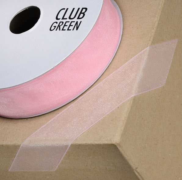 Woven Edge Organza Ribbon - Various Widths & Colours - Priced per metre