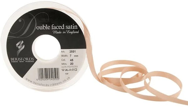 Double Faced Satin Ribbon - Various Widths & Colours - Priced per metre