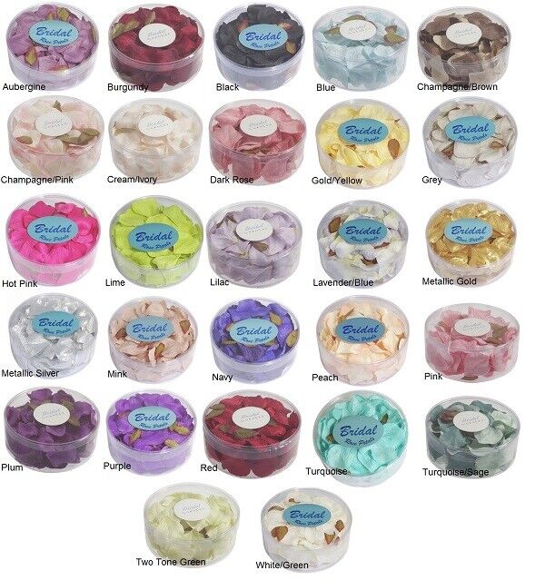 Satin Bridal Rose Petals ~ Asst Colours