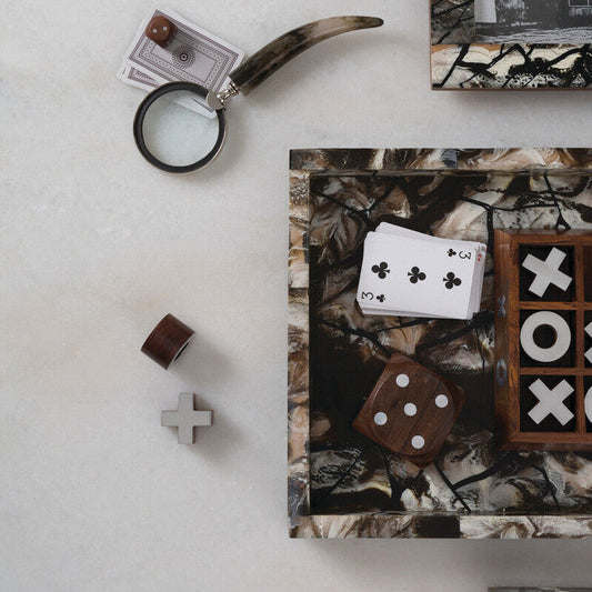 Churchill Games Sheesham Wood Noughts and Crosses Game