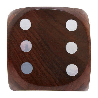 Churchill Games Sheesham Wood Dice Box with 5 Dice