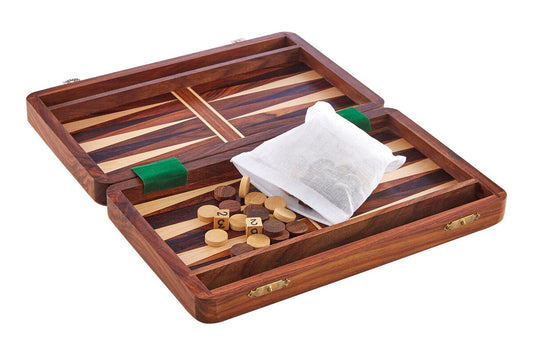 Churchill Games Brown Wood Backgammon Game