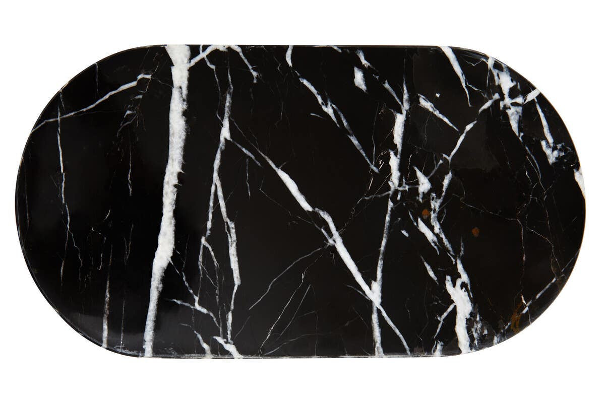 Salmo Oval Black Marble Serving Board