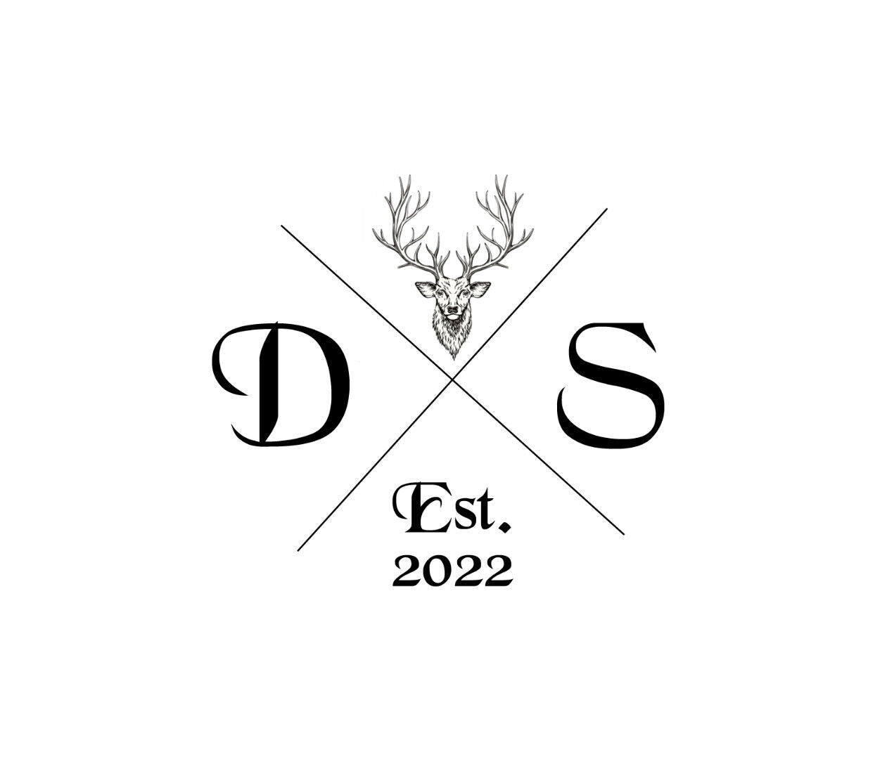 Personalised Rubberwood Coaster Set with Stand - Stag