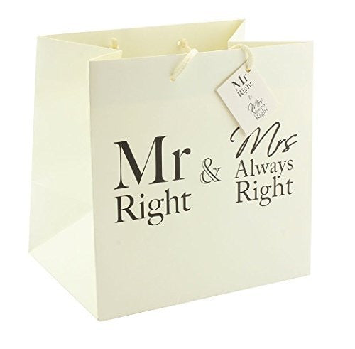 Mr & Mrs Right / Always Right Large Gift Bag