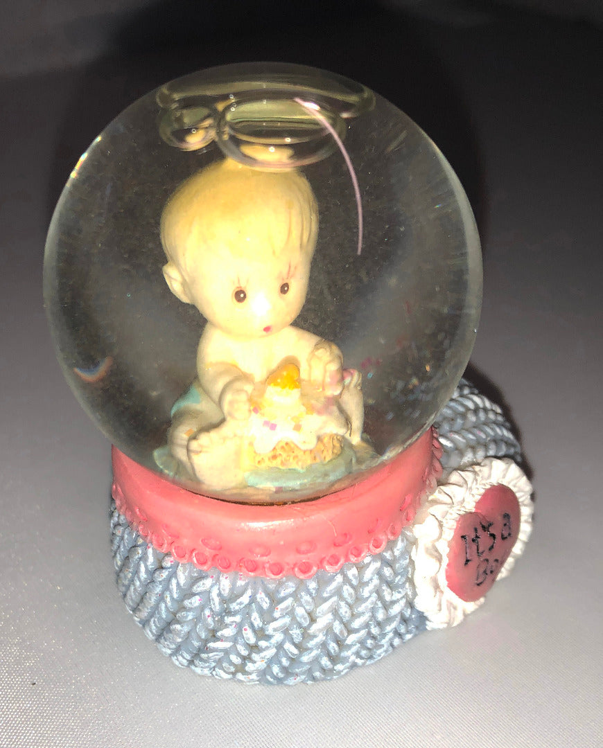 Its A Boy Glitter Globe