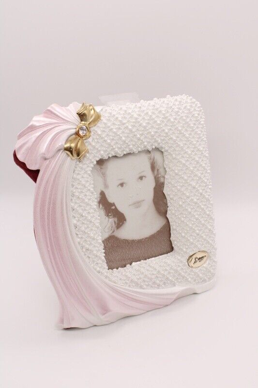 Pearl White Cast Resin Photo Frames