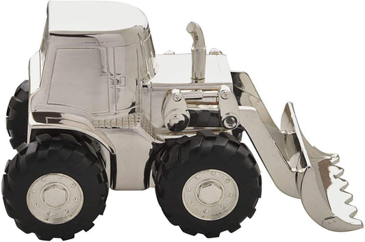 Bambino Front Loading Digger Silver Plated Money Box