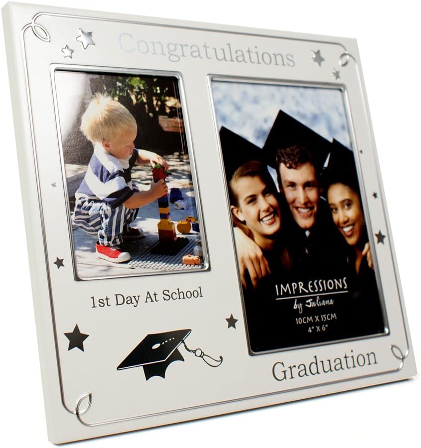 1st Day at School & Graduation Photo Frame with Stars