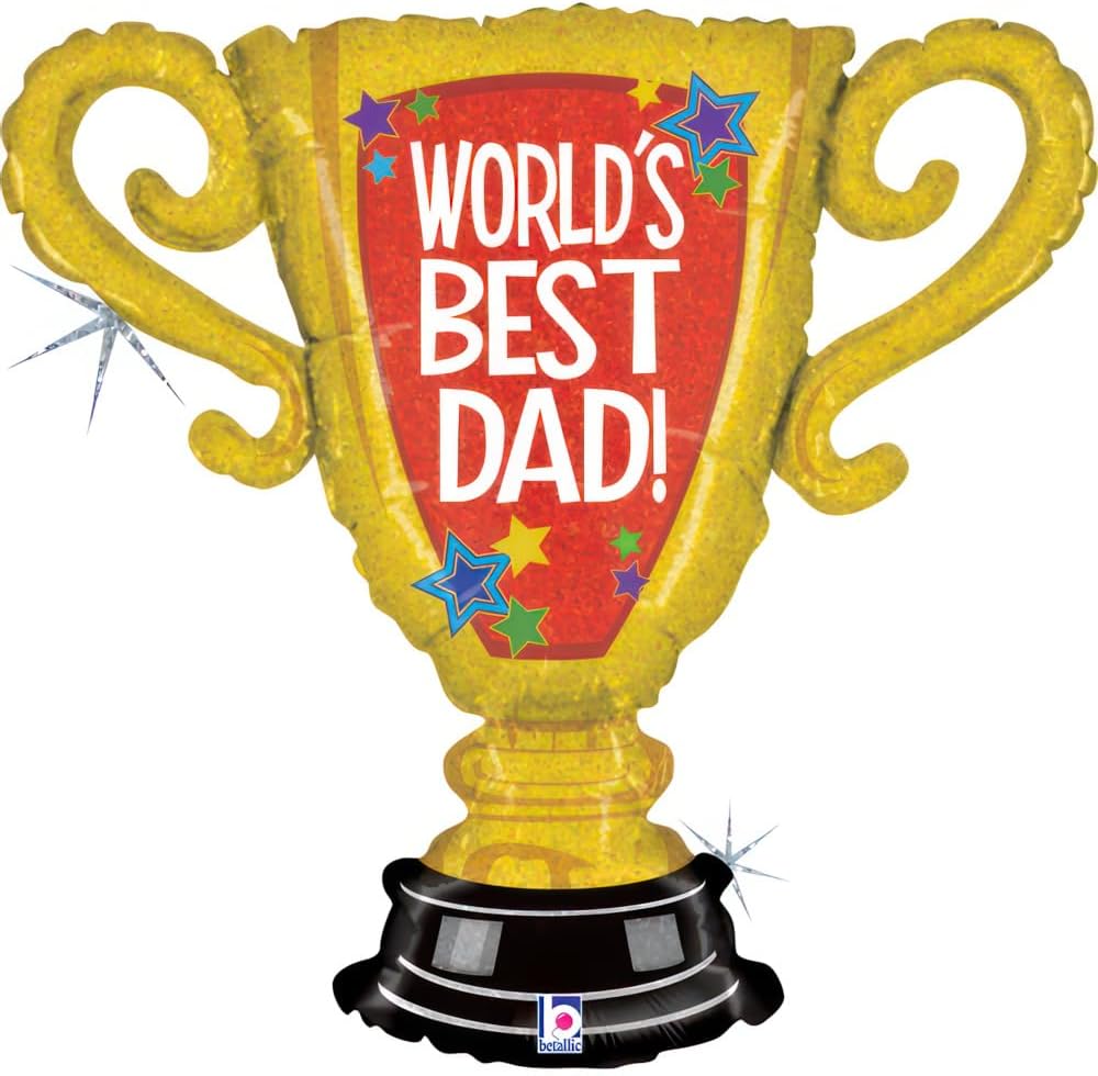 World's Best Dad Trophy - 84 cm Balloon