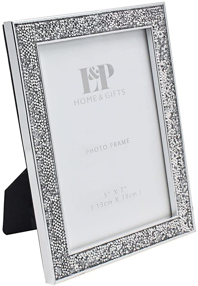 Silver Multicrystal Photo Frame 5x7" - Leonardo Collection