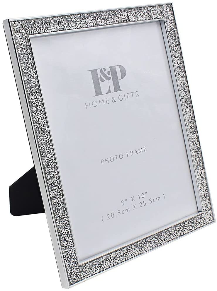 Silver Multicrystal Photo Frame 8x10" - Leonardo Collection