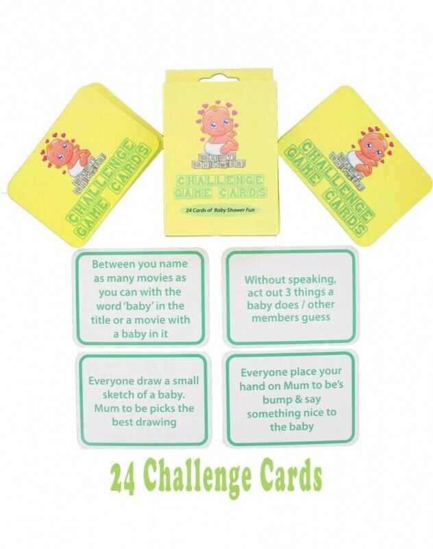 Baby Shower Challenge Game Cards