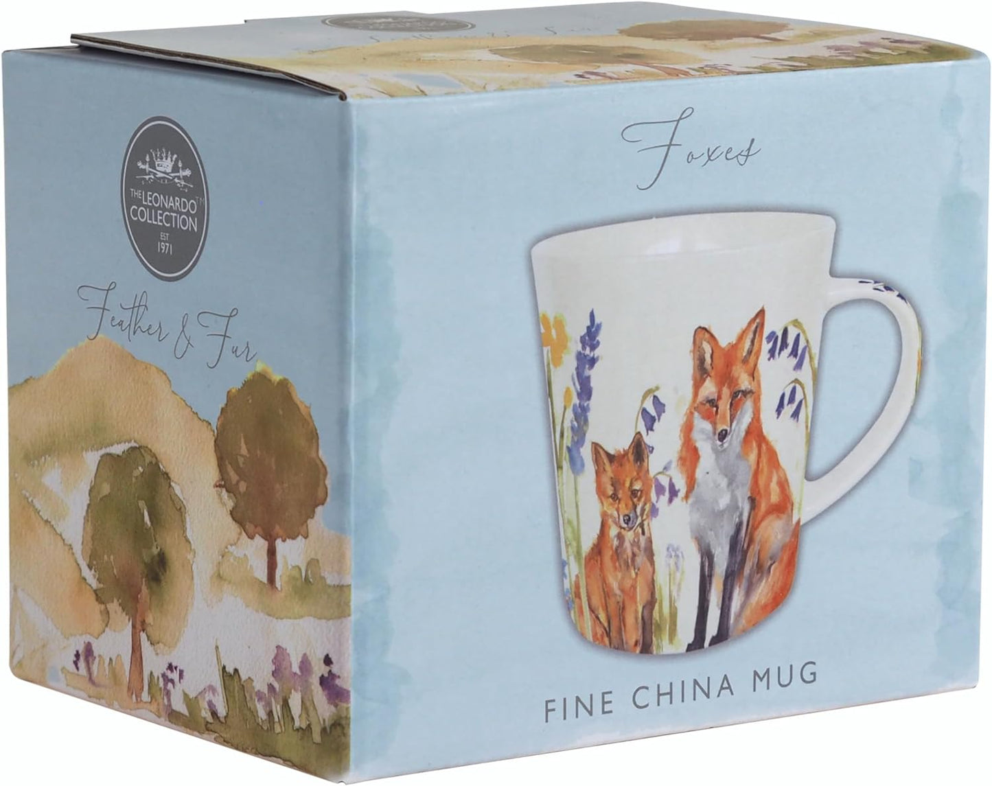 Lesser & Pavey Feather & Fur Foxes Mug ~ Ceramic Coffee Mugs for Home