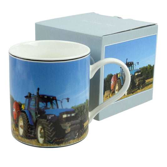 Harvest Rural Countryside blue mug