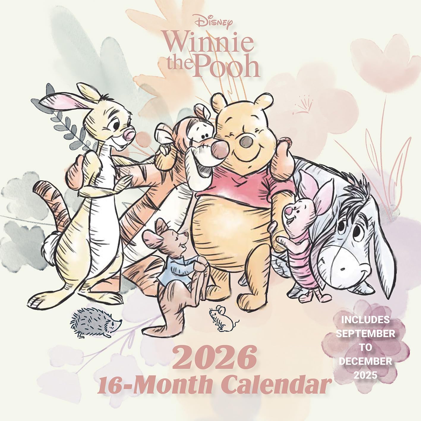 Winnie The Pooh 2026 Square Wall Calendar – Official 16-Month Disney Calendar Featuring Classic Characters