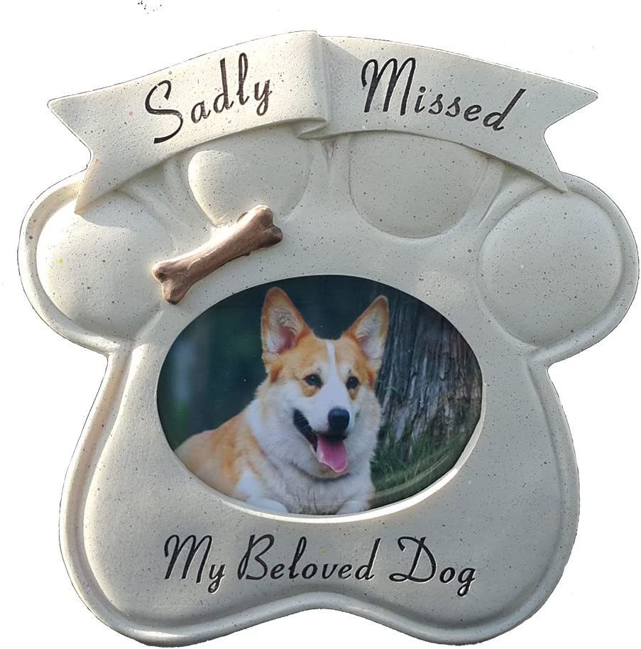 Memorial Sadly Missed Dog Paw Frame by David Fischhoff