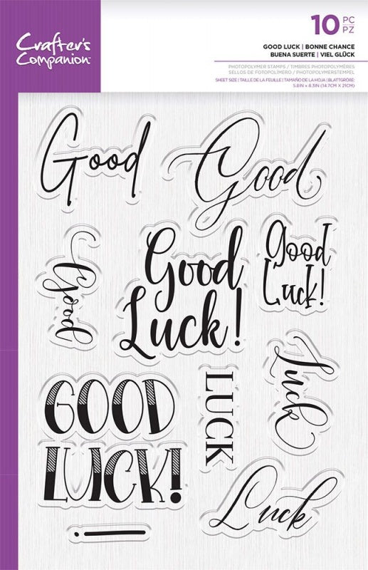 Crafters Companion Photopolymer Stamp ~ Good Luck
