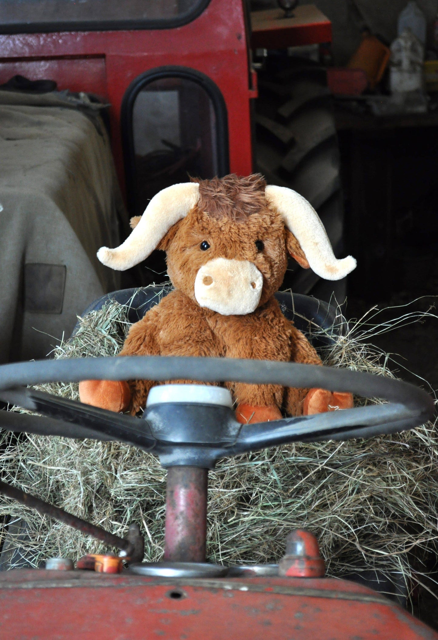 Horny Highland Cow Plush Brown Large Soft Toy 30CM