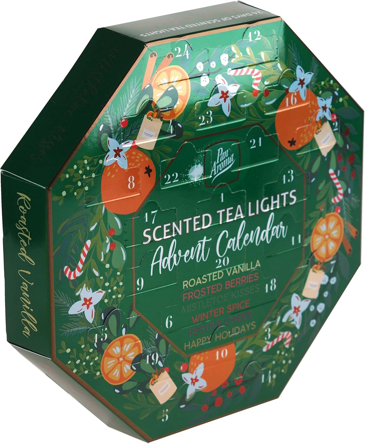 Pan Aroma Christmas 24 Festive Scented Tea Light Candle Advent Calendar
