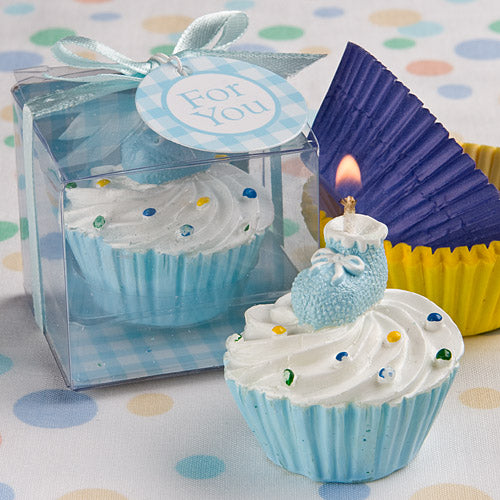 Baby Bootie Themed Cupcake Design Candle