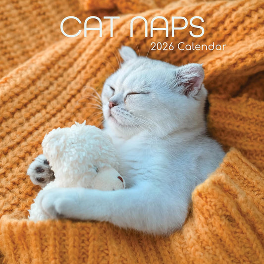 TGSC Cat Naps 2026 Family Square Wall Calendar - 16 Month (Sept 2025-Dec 2026)