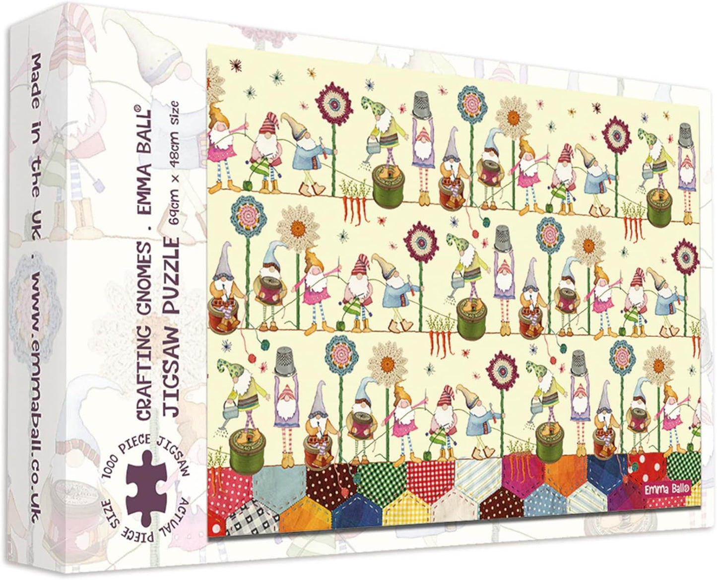 Emma Ball 1000 Piece Jigsaw - Crafting Gnomes