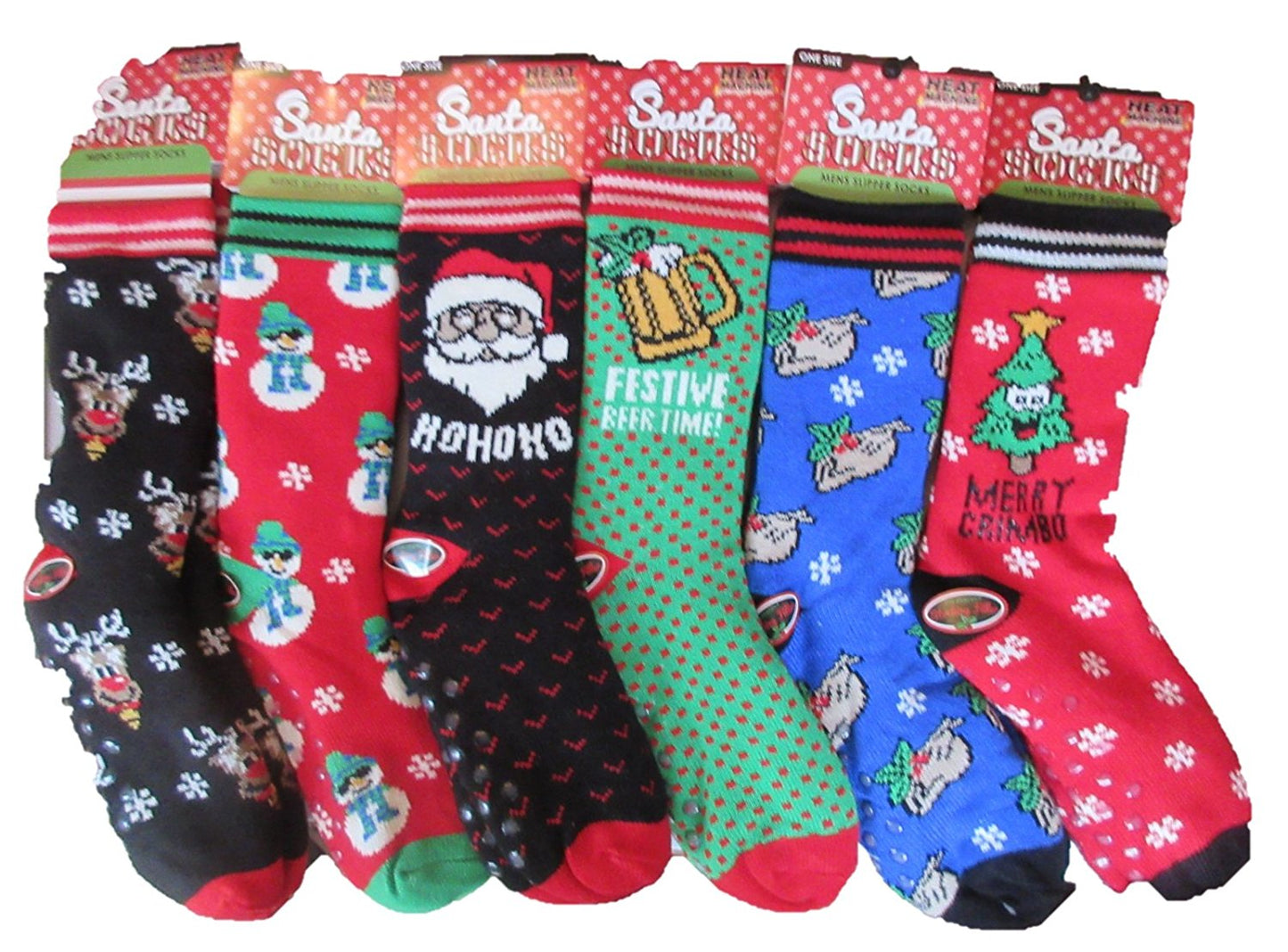Mens Santa Slipper Socks