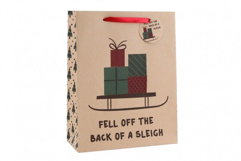 Large 'Fell Off The Back Of A Sleigh' Gift Bag