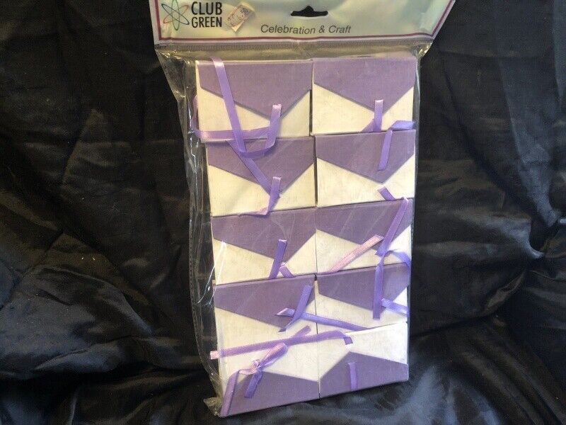 Lilac & White Favor Boxes ~ Pack of 10