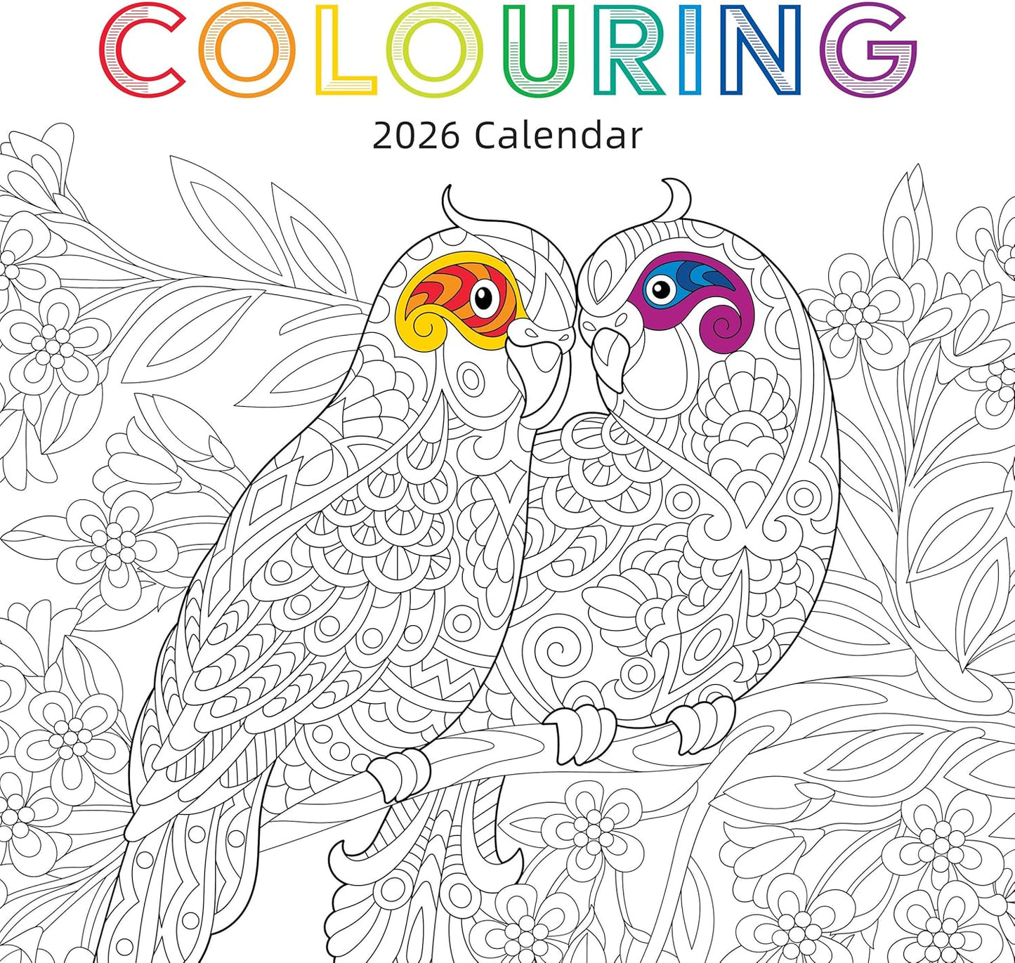 Colouring Family Square Wall Calendar 2026 - 16 Month (Sept 2025-Dec 2026)