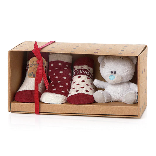 Tiny Tatty Teddy Me To You Soft Toy and Christmas Socks Gift Set