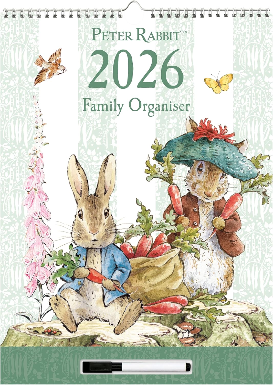 Peter Rabbit 2026 Family Organiser Wall Calendar with Beatrix Potter Design