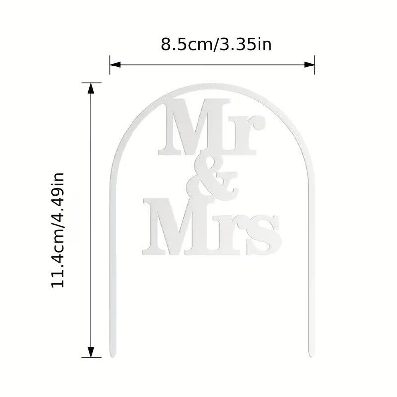 Mr & Mrs Arch Cake Topper, Wedding Cake Decoration
