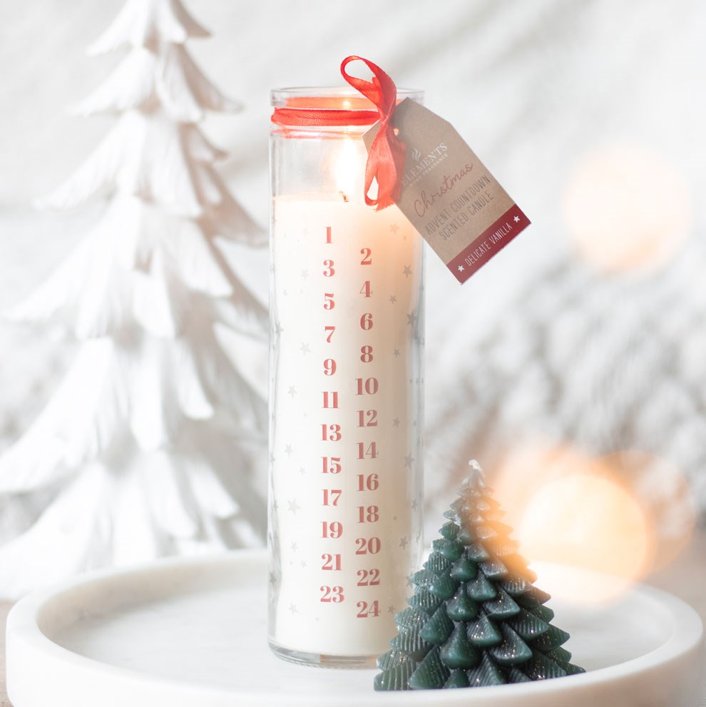 Vanilla Advent Tube Candles