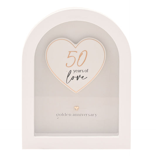 Amore Arch Plaque 18cm - 50 Years