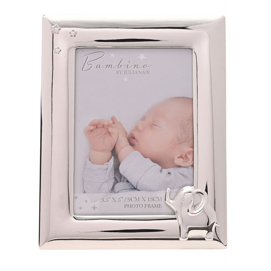 Bambino Silverplated Photo Frame with Elephant 4" x 6"