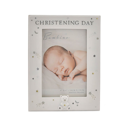 Bambino Resin Christening Day Photo Frame 4" x 6"