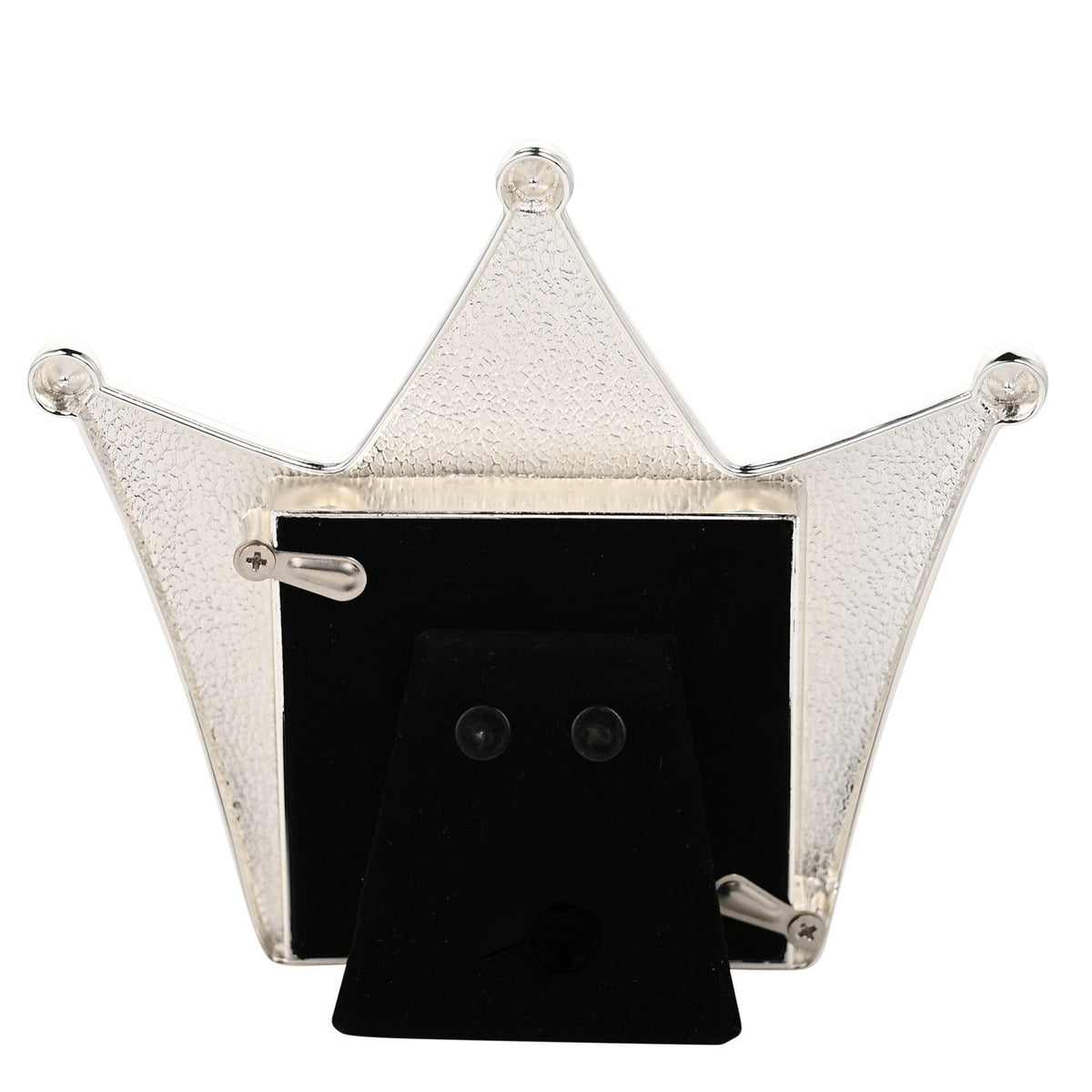 Hello Baby Silverplated Crown Frame - Blue