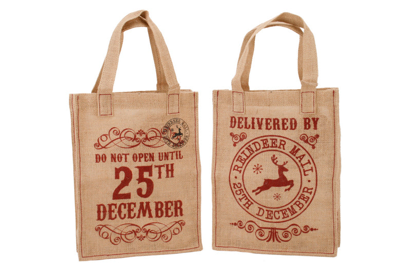 Hessian Christmas Gift Bags