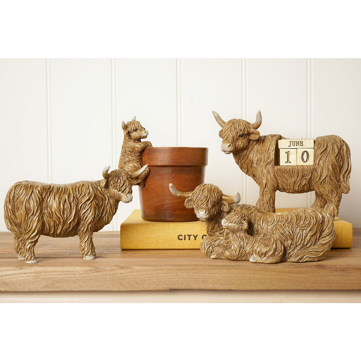 Country Living Highland Cow Plant Pot