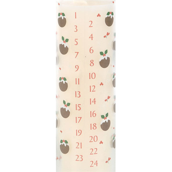 Christmas Pudding Scented Advent Tube Candle
