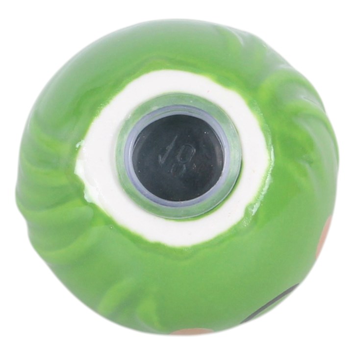 Green brussels sprout shaker base with metal opening