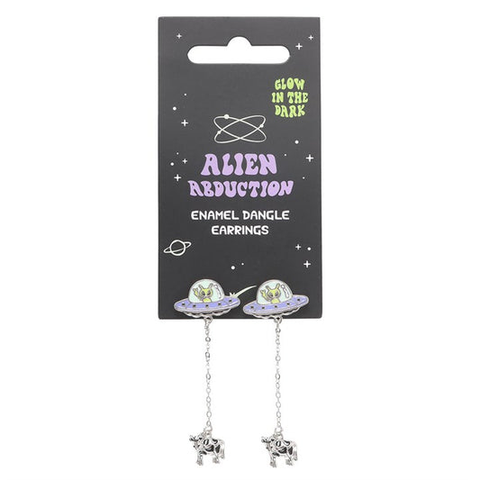 Glow in the Dark Alien Abduction Dangle Earrings