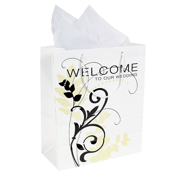 Welcome To Our Wedding Gift Bag - Packs of 1,3,6 or 12