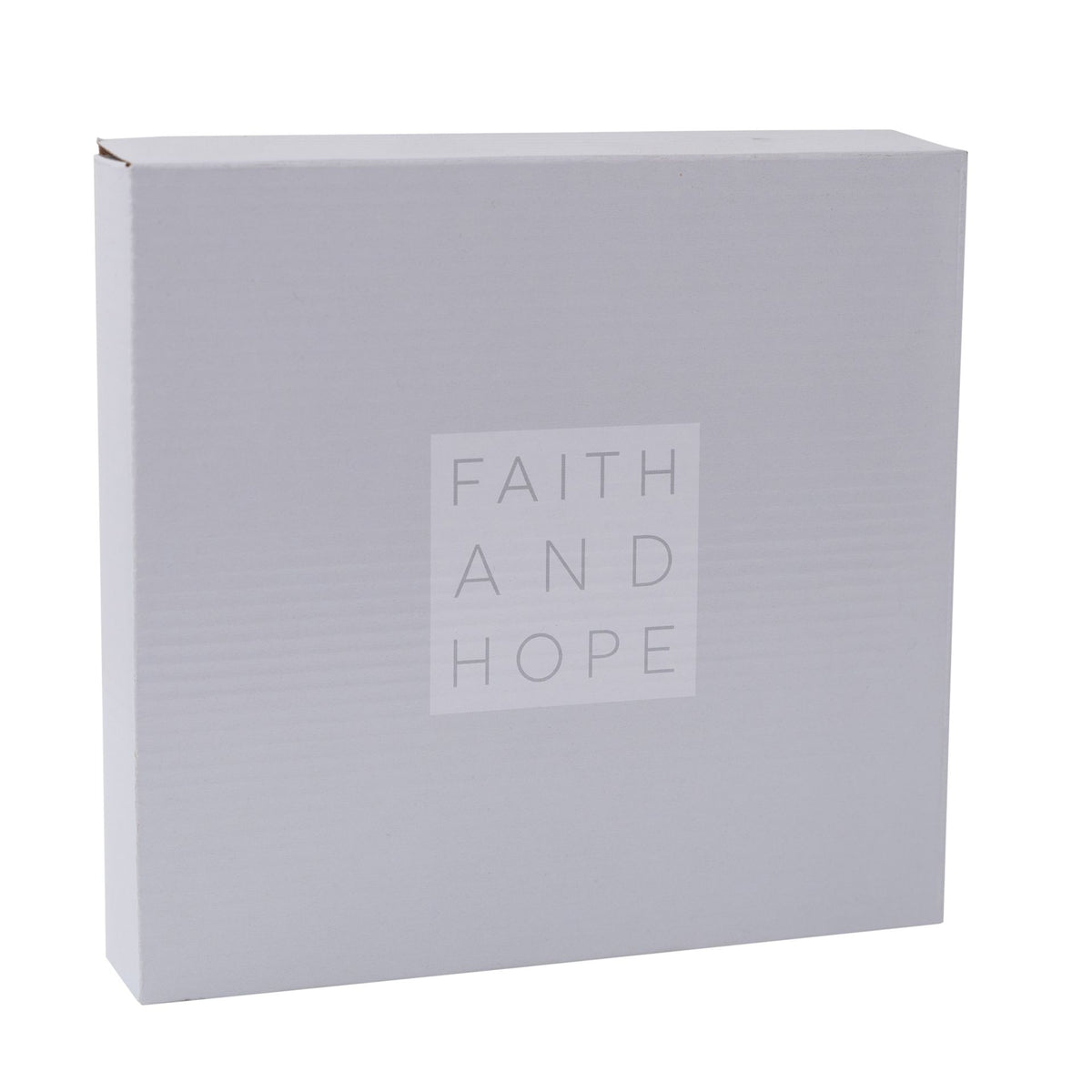 Confirmation photo album cover with centered Faith and Hope text
